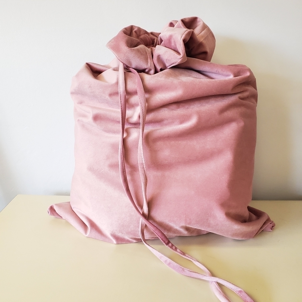Blush Velvet Santa Sack - Reusable Gift Bag *new